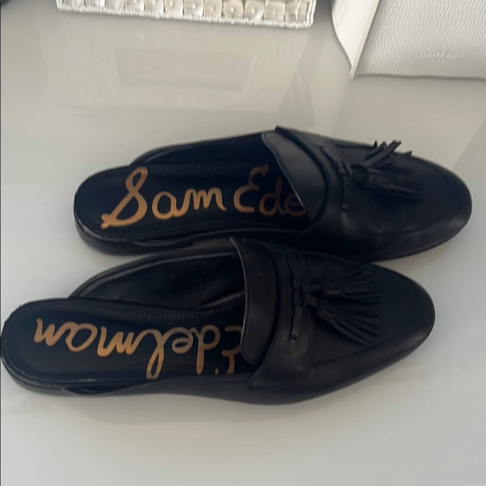 Sam Edelman Black Mules with Minimalist Design